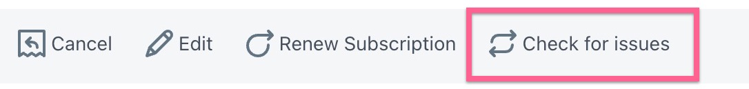 Check for issues